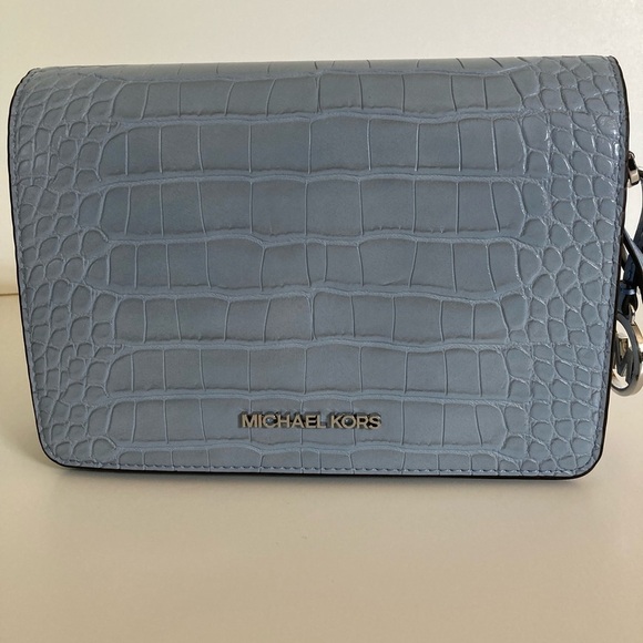 🦋NWT Authentic Michael Kors Leather CrocCrossbody - Picture 4 of 14